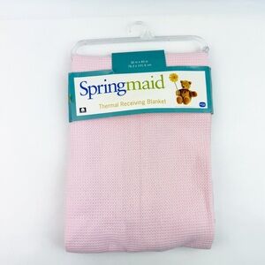 NEW Vintage Springmaid Thermal Receiving Blanket 30 X 40 Waffle Weave Baby